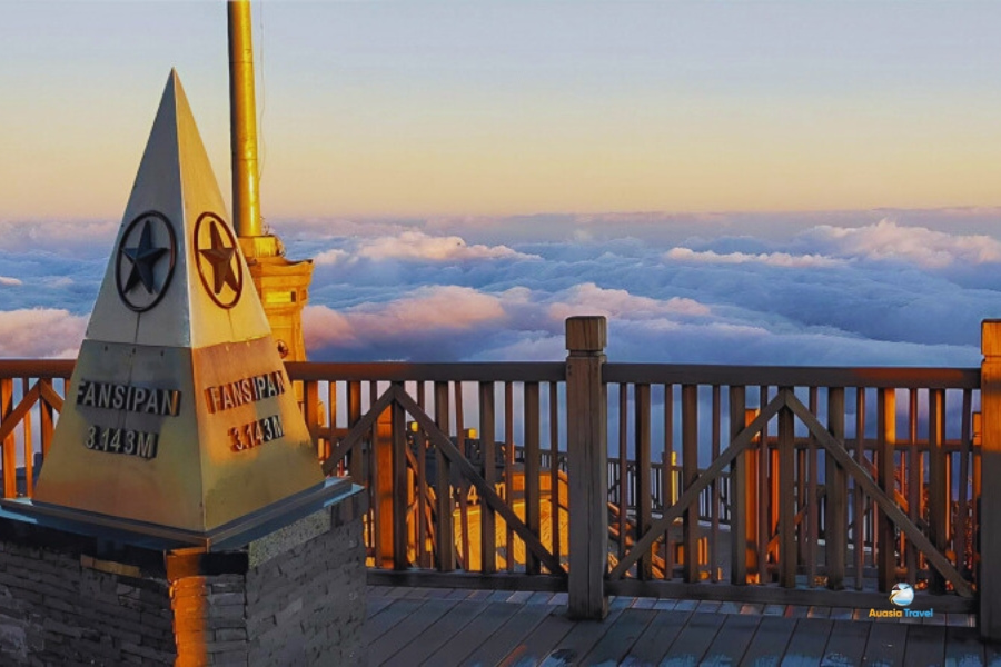 Fansipan Summit above clouds at sunrise in Sapa Vietnam – Auasia Travel